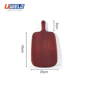 Uweld Kitchens Natural Solid Wood Serving Plate Wood Cheese Cutting Board Bread Board Black Walnut Steak Board