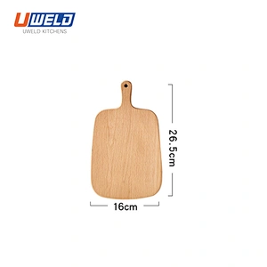 Uweld Kitchens Natural Solid Wood Serving Plate Steak Board Pizza Board Cutting Board  Butcher Block  Beech Wood Black walnut