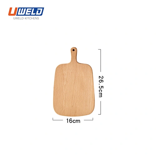 Uweld Kitchens Natural Solid Wood Serving Plate Steak Board Pizza Board Cutting Board  Butcher Block  Beech Wood Black walnut