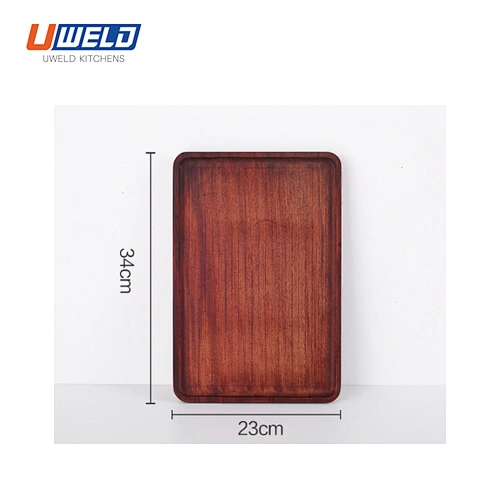 Uweld Kitchens Natural Solid Wood Serving Plate Steak Board Pizza Board Cutting Board  Butcher Block  Beech Wood Black walnut