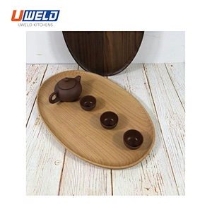 Uweld Kitchens Natural Solid Wood Serving Plate Wood Cheese Cutting Board Bread Board Beech Wood Steak Board