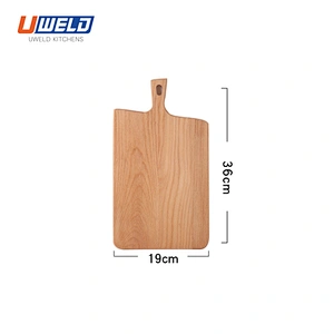 Uweld Kitchens Natural Solid Wood Serving Plate Wood Cheese Cutting Board Bread Board Beech Wood Steak Board