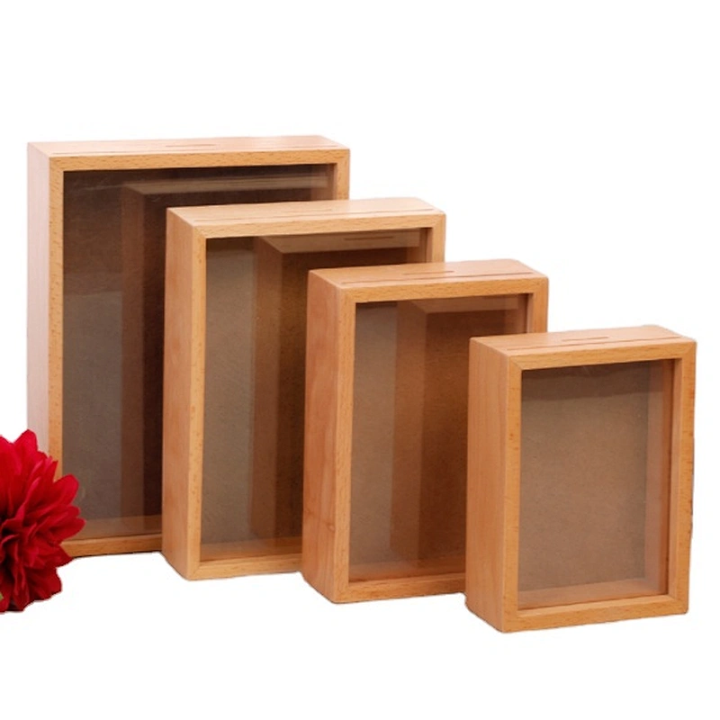 Photo Frame Photo Stand  Natural Solid Wood   Beech Wood Black walnut
