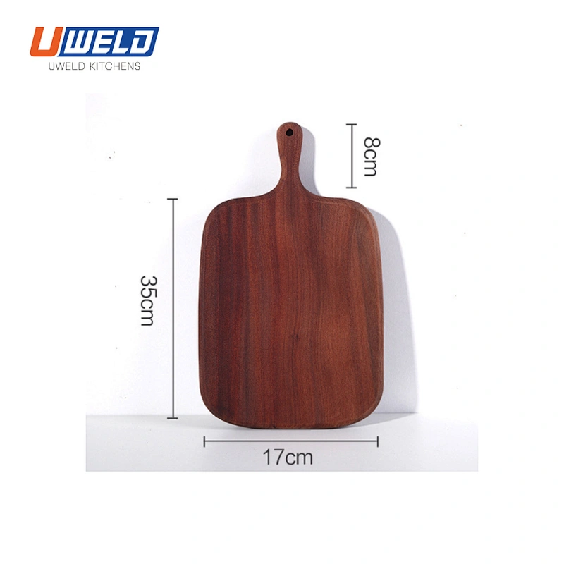 Uweld Kitchens Natural Solid Wood Serving Plate Pizza Board Steak Board Cutting Board  Butcher Block  Beech Wood Black walnut
