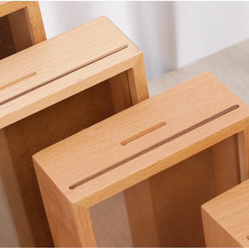 Photo Frame Photo Stand  Natural Solid Wood   Beech Wood Black walnut