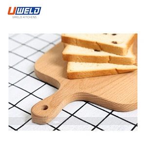 Uweld Kitchens Natural Solid Wood Serving Plate Wood Cheese Cutting Board Bread Board Beech Wood Steak Board