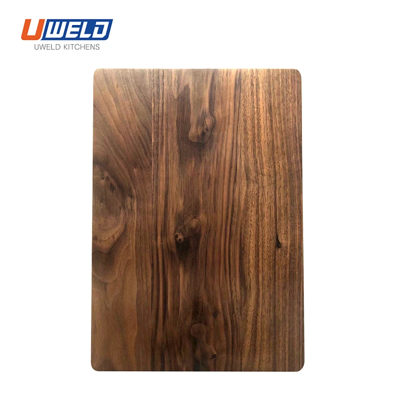 Uweld Kitchens Customized Large Chopping Board Walnut Wood Personalized Cutting Board Juice Groove  Carving Board  16*12