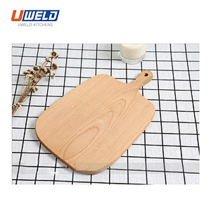 Uweld Kitchens Natural Solid Wood Serving Plate Wood Cheese Cutting Board Bread Board Beech Wood Steak Board