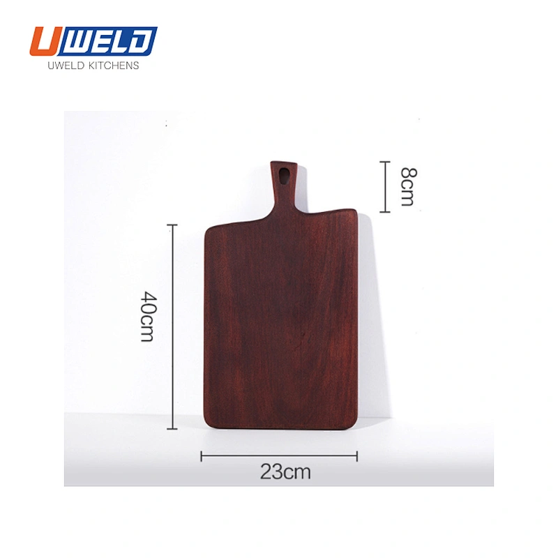 Uweld Kitchens Natural Solid Wood Serving Plate Steak Board Pizza Board Cutting Board  Butcher Block  Beech Wood Black walnut