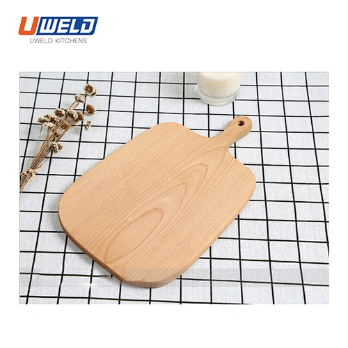 Uweld Kitchens Natural Solid Wood Cheese Cutting Board Serving Plate Steak Board Pizza Board Beech Wood Black walnut