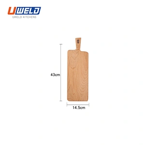 Uweld Kitchens Natural Solid Wood Serving Plate Steak Board Pizza Board Cutting Board  Butcher Block  Beech Wood Black walnut