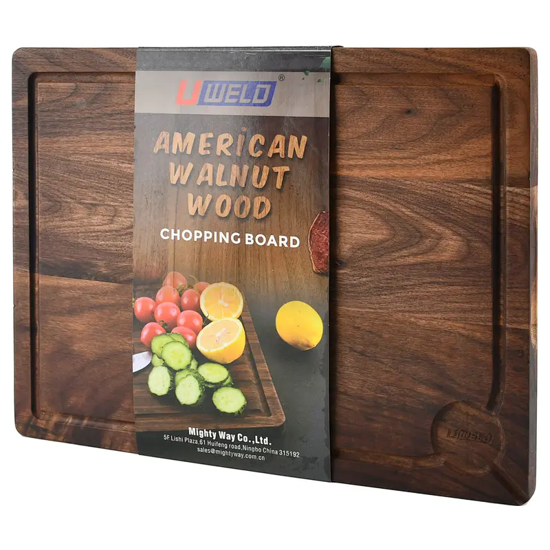 UWELD American Walnut Cutting Board Reversible Chopping Board 16x12x0.8