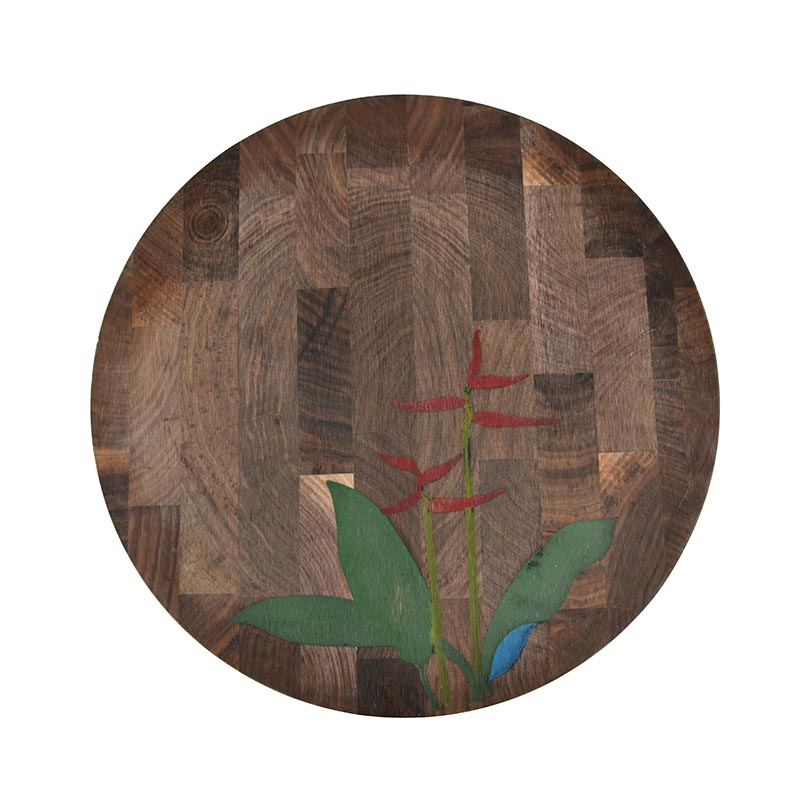 Uweld Round Walnut Cutting Board Serving Plate