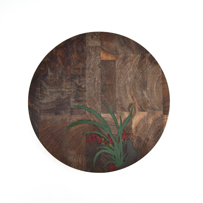 Uweld Round Walnut Wood Cutting Board Serving Board
