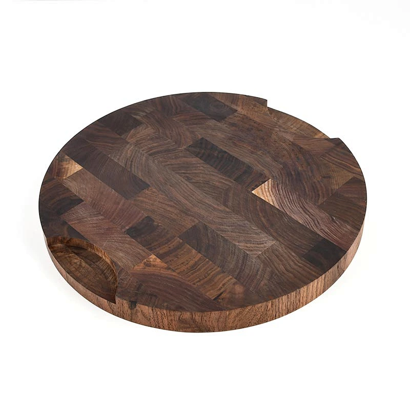 Uweld Round Walnut Cutting Board Serving Plate
