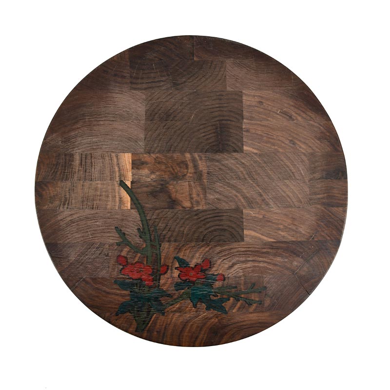Uweld Round Walnut Wood Cutting Board Serving Board