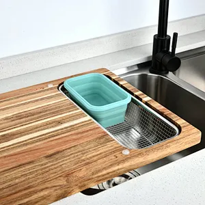 Meal Prep System-Acacia cutting board with containers Set of 11