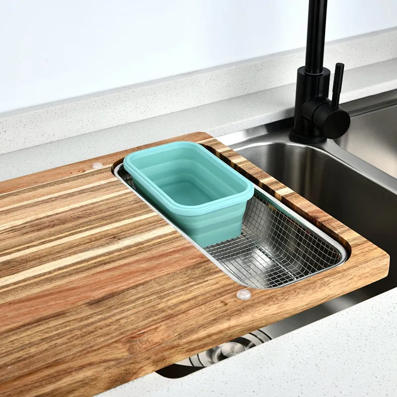 Meal Prep System-Acacia cutting board with containers Set of 11