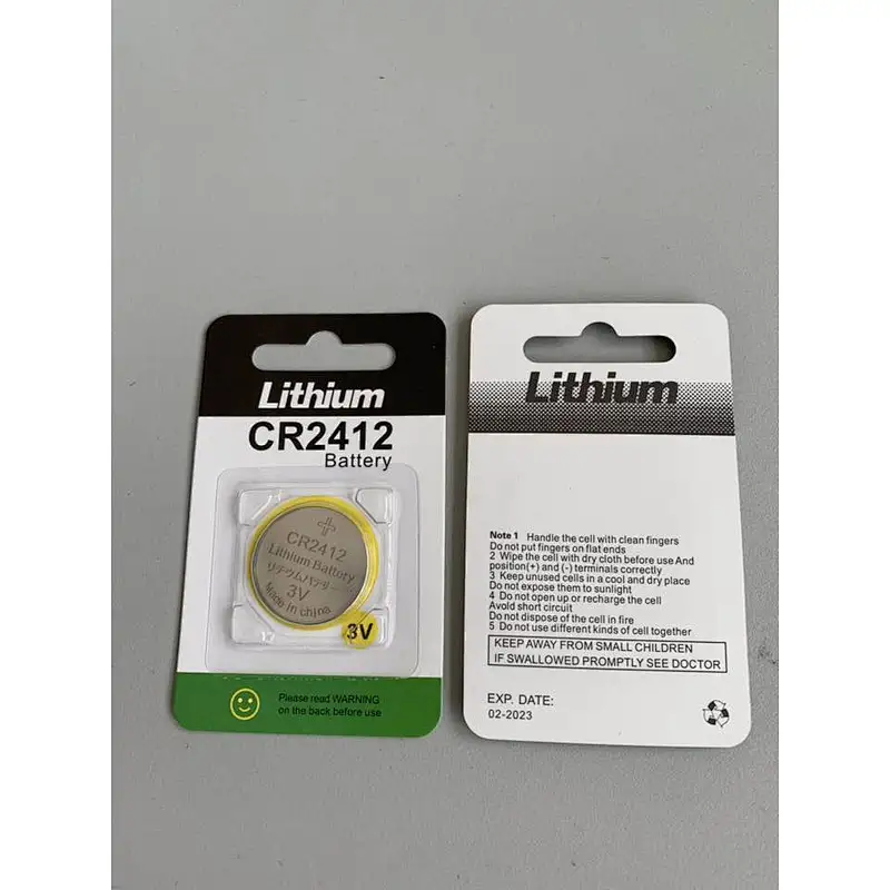 Eunicell CR2412 Remote Key Fob Lithium 3v Battery DL2412 Coin Cell