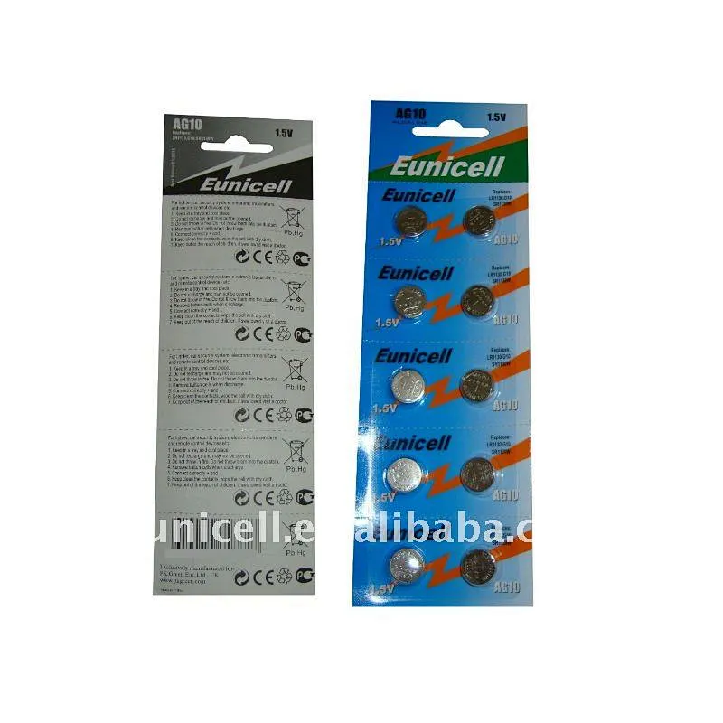 AG10 Button Cell LR1130 ag10 ag13 1.5V Eunicell Lithium Battery