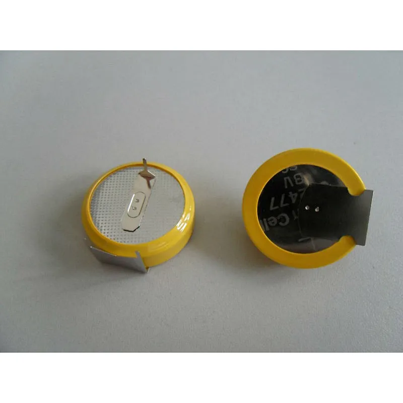 lithium battery 3v cr2450 with solder tabs pcb pins