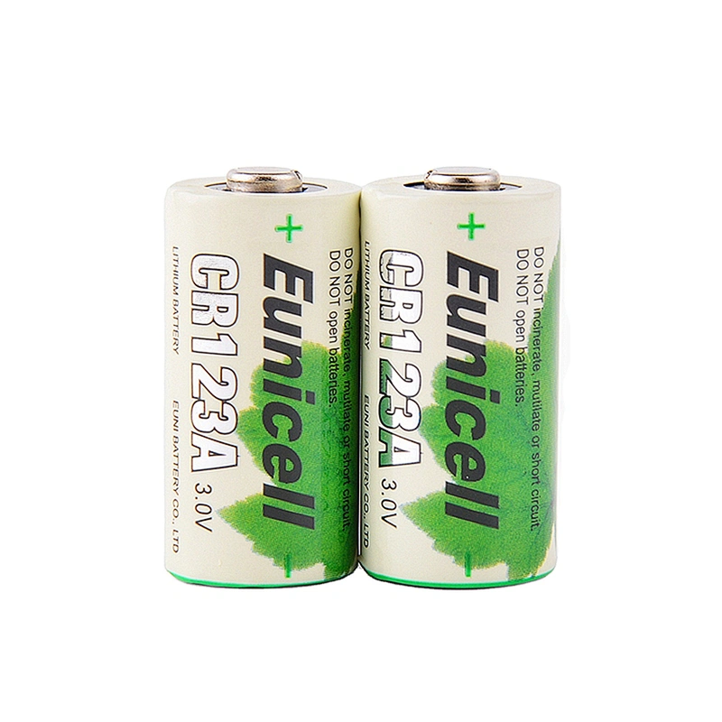Long Discharge cr123A 3V lithium cylinder batteries CR123A lithium 3V OEM / eunicell battery
