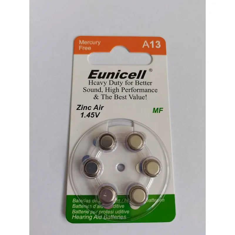 Eunicell Hearing aid batteries A312  A10  A13 A675  1.45V