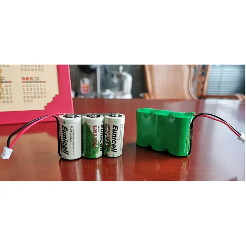 Assembled battery CR123A battery with tabs 3 pcs solder together battery pack