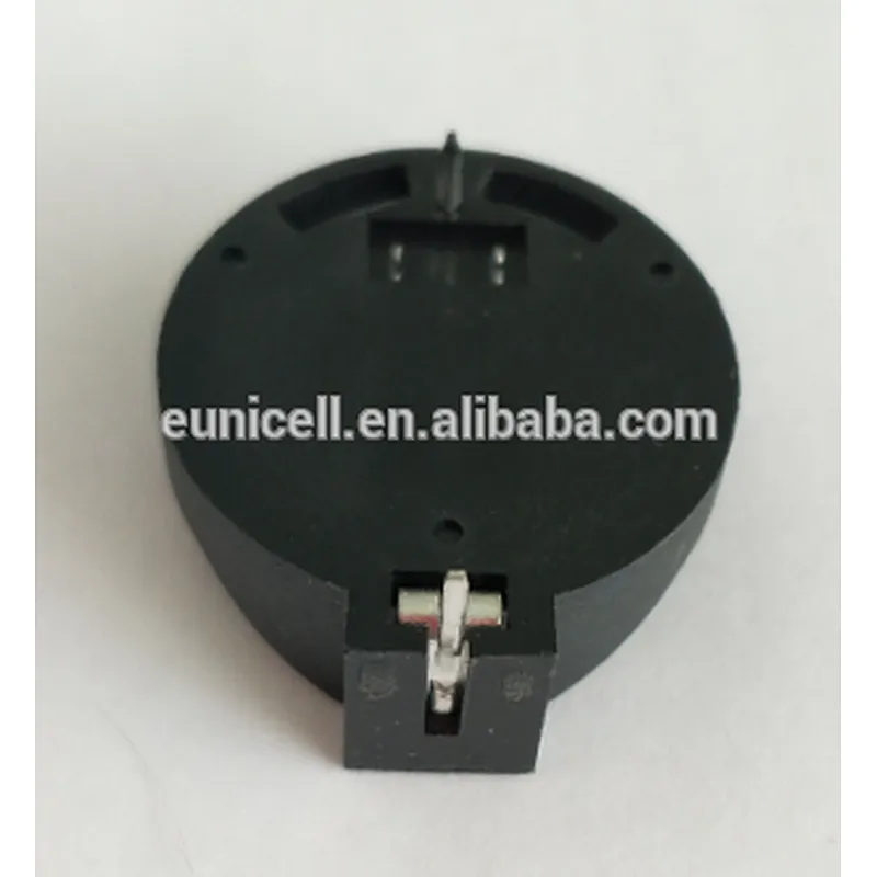 CR2032 battery holder plug-in type with 3 pins horizontal