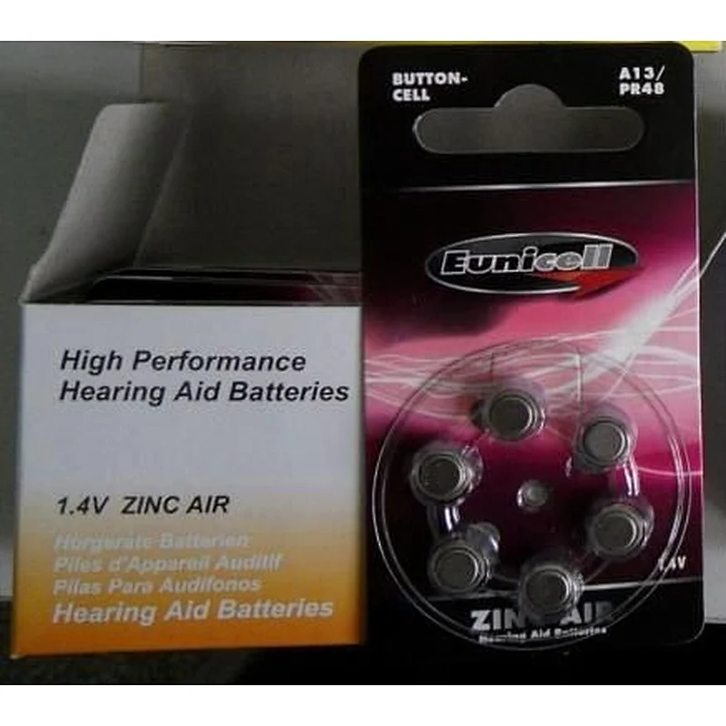 Eunicell high voltage A13 1.4V hearing aid batteries A13 A10