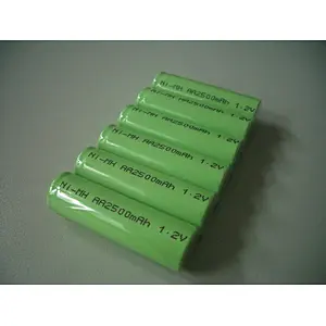 Long Cycle life 1.2v nimh battery AA 2500mah rechargeable battery for toys