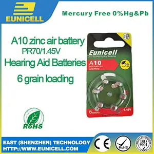 Button Battery A312 PR41 1.4V Zinc Air Hearing Aid A10/A13/A675 Battery