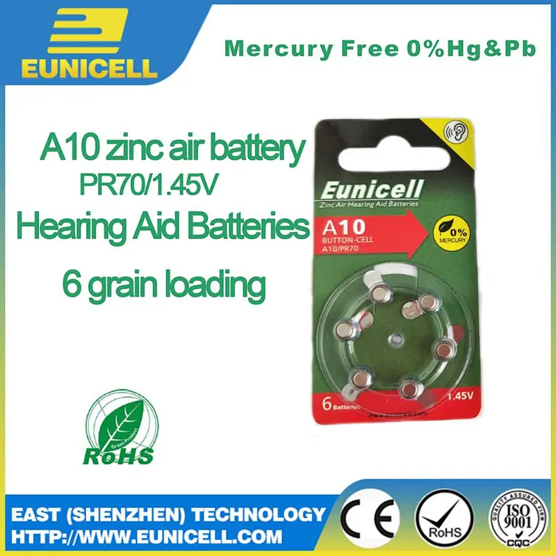Button Battery A312 PR41 1.4V Zinc Air Hearing Aid A10/A13/A675 Battery