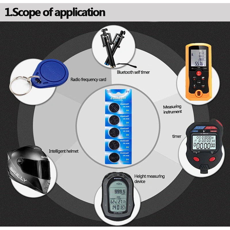 3v cr2430 275mah lithium button watch battery