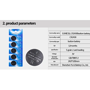 3v cr2430 275mah lithium button watch battery