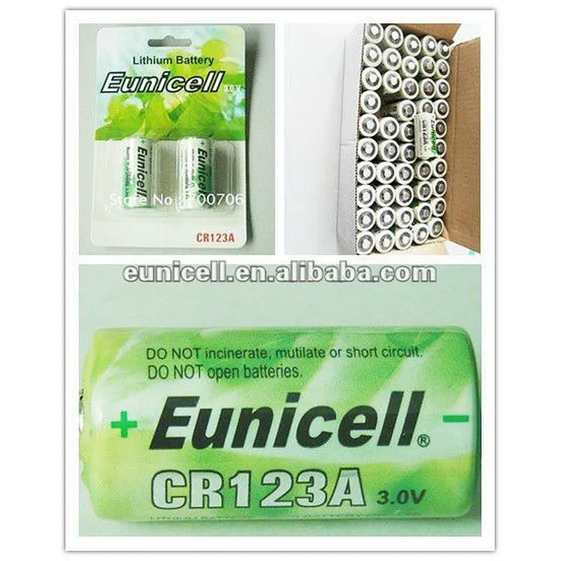 Lithium  batteries CR123A 1500mAh 3V No rechargeable