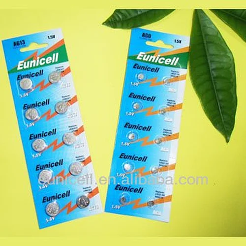 mercury free 1.5v lr14 alkaline batteries AG13 button cells for watches