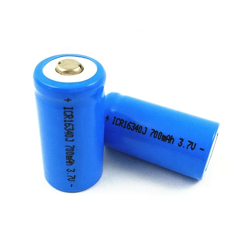 3.7v 700mah lithium rechargeable battery CR123A for flashlight
