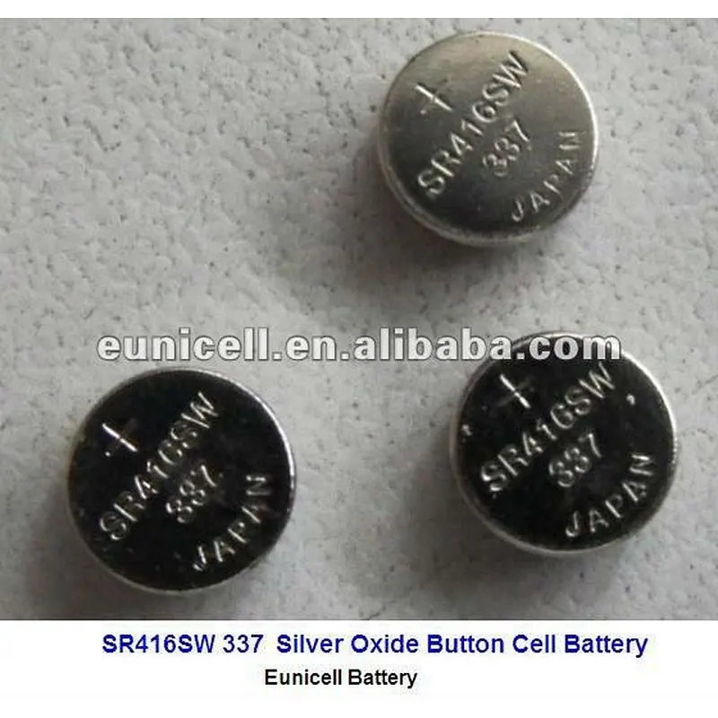 silver oxide coin cell 337 SR416SW 1.55V watch battery /Eunicell