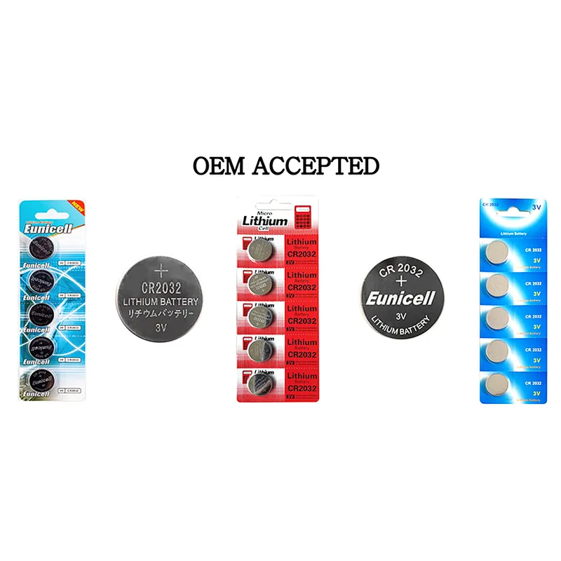lithium cr2032 3votl battery Eunicell brand CR2032  blister pack