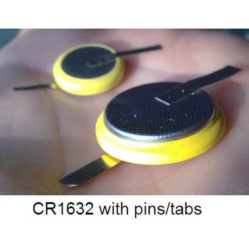 High quality 3v cr1632 with pin tabs lithium button cell batteries