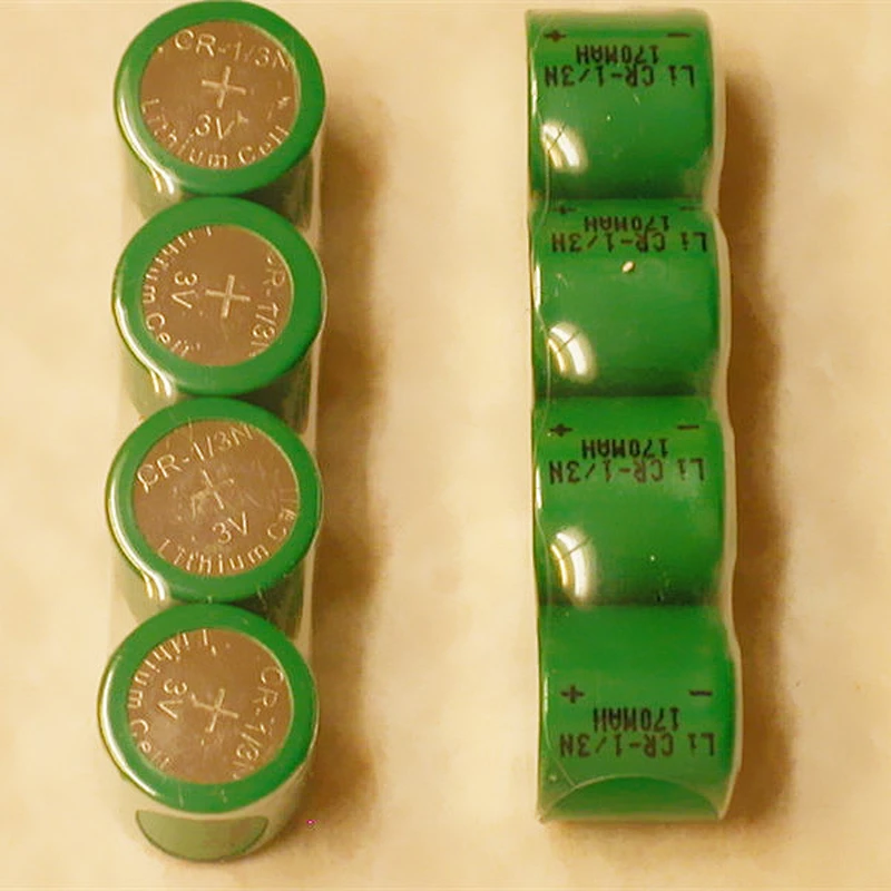 Long discharge 3V Lithium CR1/3N battery 170mAh 2*CR1/3N battery pack