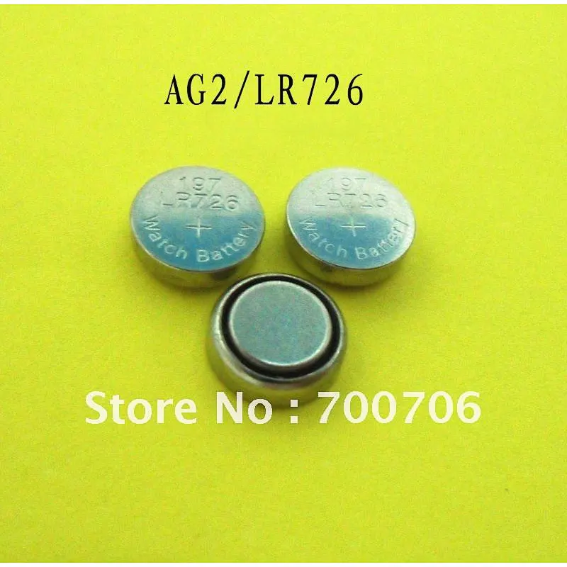 AG2 LR59 LR726 1.5V Alkaline Button battery for Watches calculators