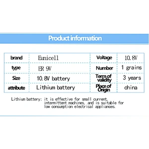 batera 9v ER9V 1200mAh 9V battery Remote control smoke detector