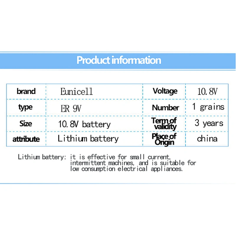 batera 9v ER9V 1200mAh 9V battery Remote control smoke detector