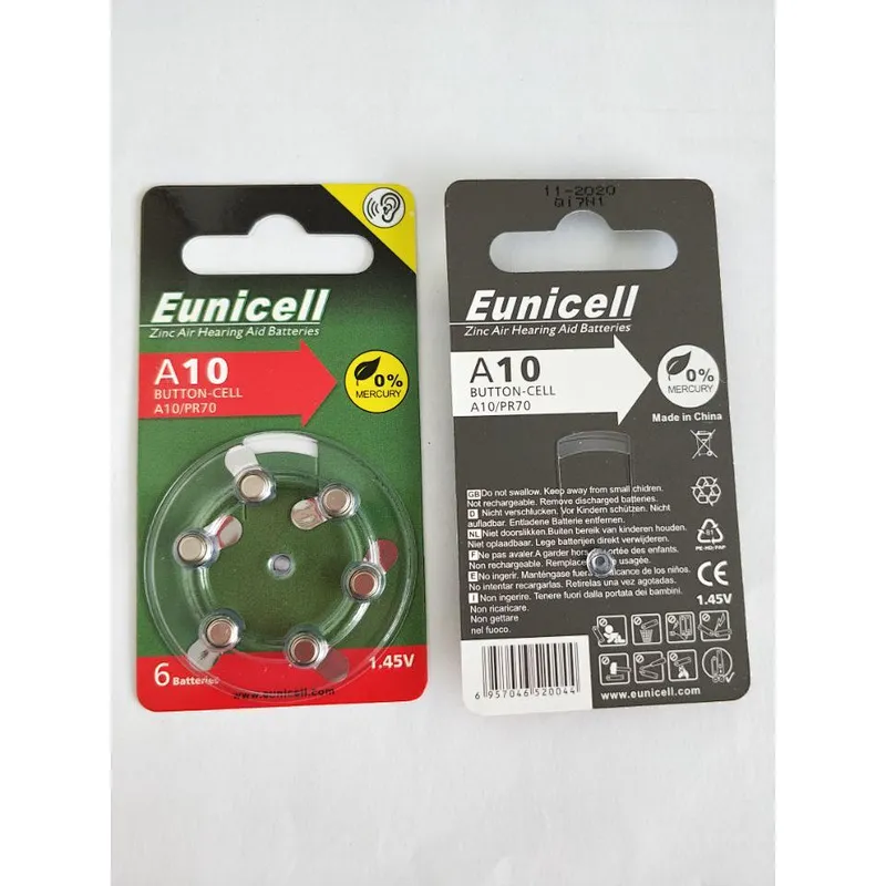 Zinc Air A10 A13 A312 A675 1.4v batteries micro ear hearing aid