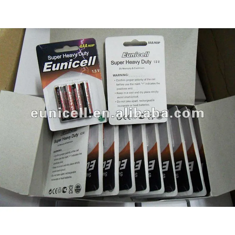 AAA R03P battery Zinc carbon AAA battery R03P R6P AA