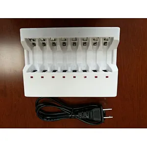 Fast charging AA AAA 8 bay NiMH battery charger