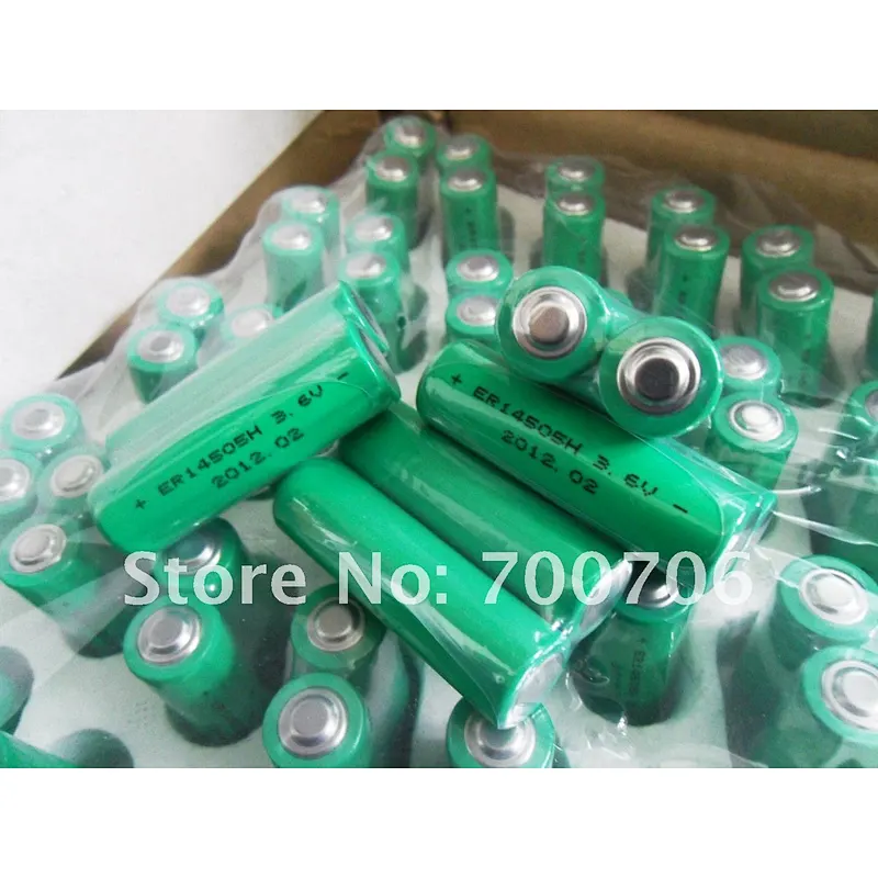 AA size ER14505 battery 3.6V 2400mAh Lithium Thionyl Chloride Li-SOCL2 battery