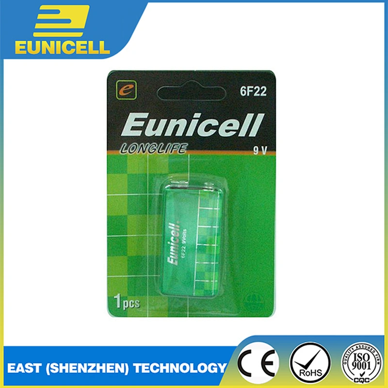 China Alibaba wholesale 9V 6F22 carbon zinc Battery